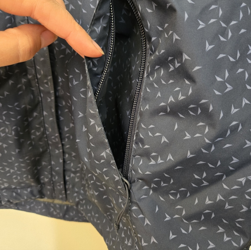 Women's Blue Patterned Rain Jacket - Picture 5 of 7